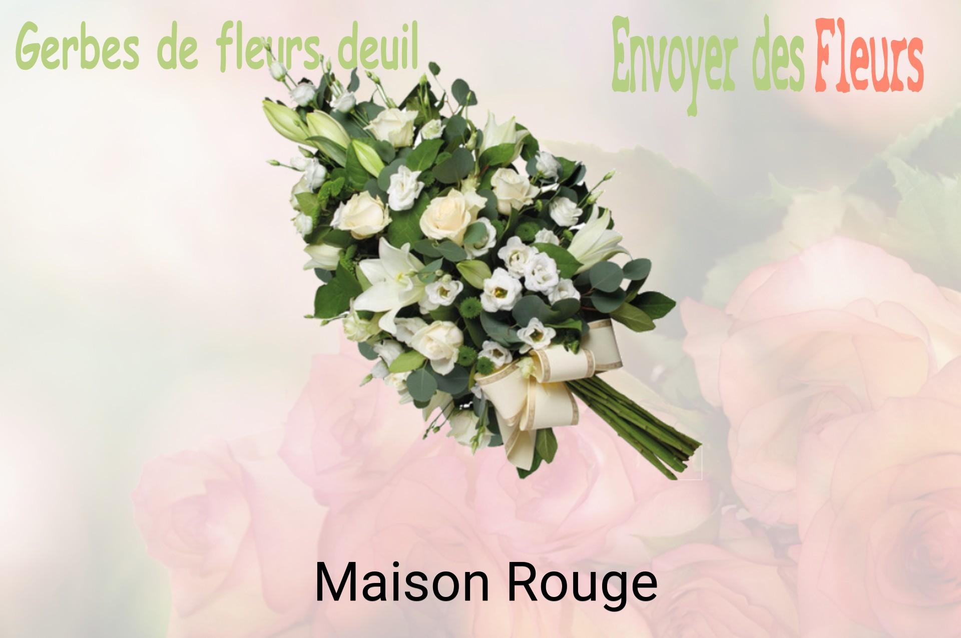 Gerbe de fleurs de deuil livrée à Maison-Rouge